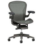Front angle view of Aeron office chair